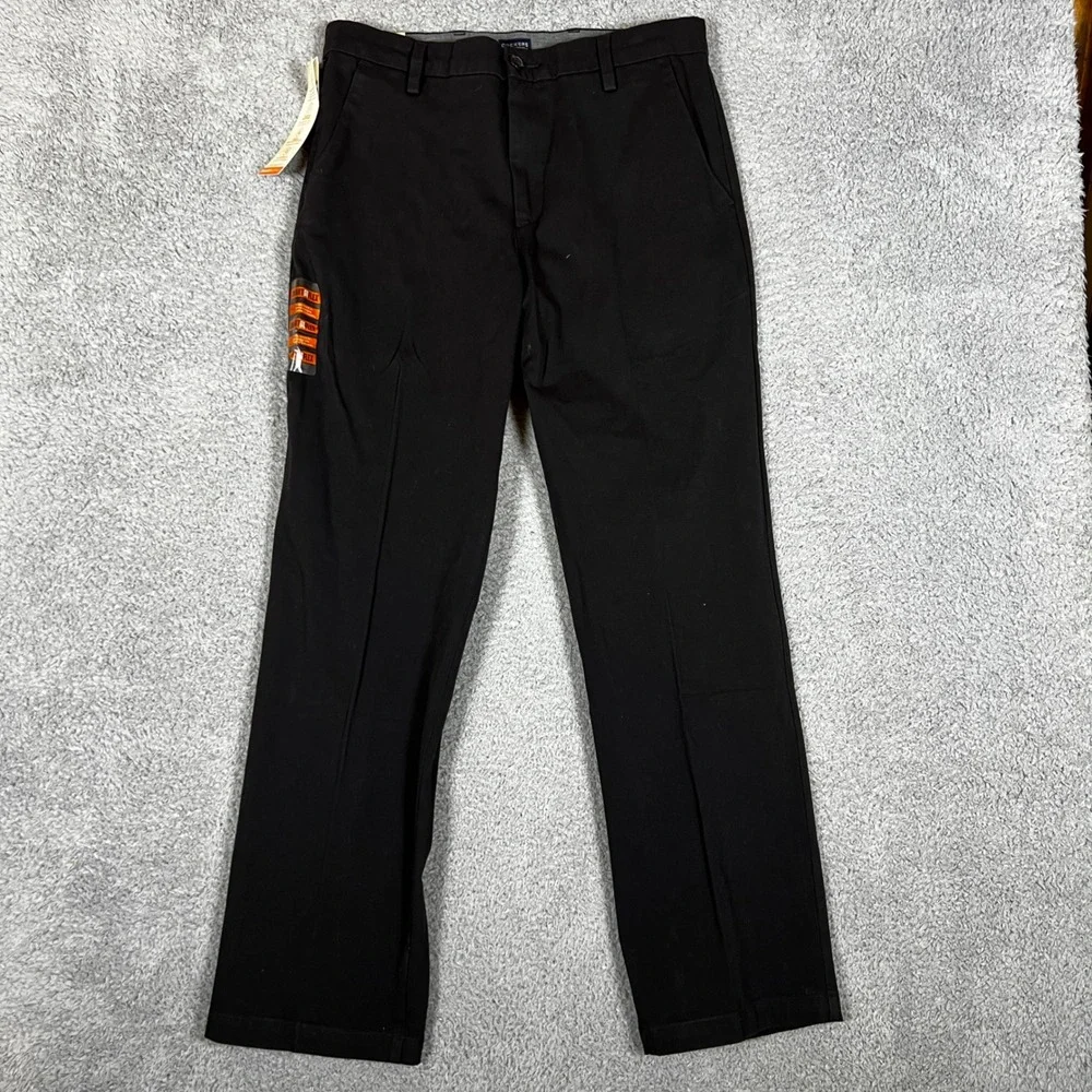 Dockers Workday Khaki Mens 34x32 Black New Classic Fit Smart 360 Flex Pants - Picture 4 of 10